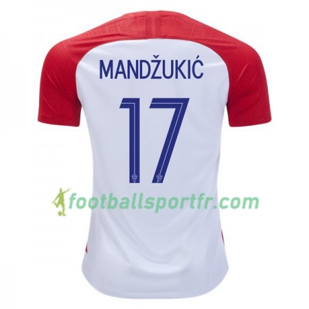 Tenue Croatie Mandzukic 17 Domicile Coupe du monde 2018 Maillot de Foot